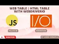 Part 15 How to Handle WebTable HTML Table with WebDriverIO