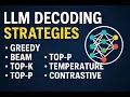 GenAI LLM Decoding Strategies Explained Greedy Beam Top-k Top-p Temperature Contrastive