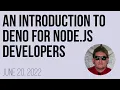 Colin Ihrig s An Introduction to Deno for Node js Developers at JSNation 2022