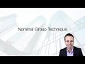 Nominal Group Technique - Key Concepts from the Project Management Body of Knowledge