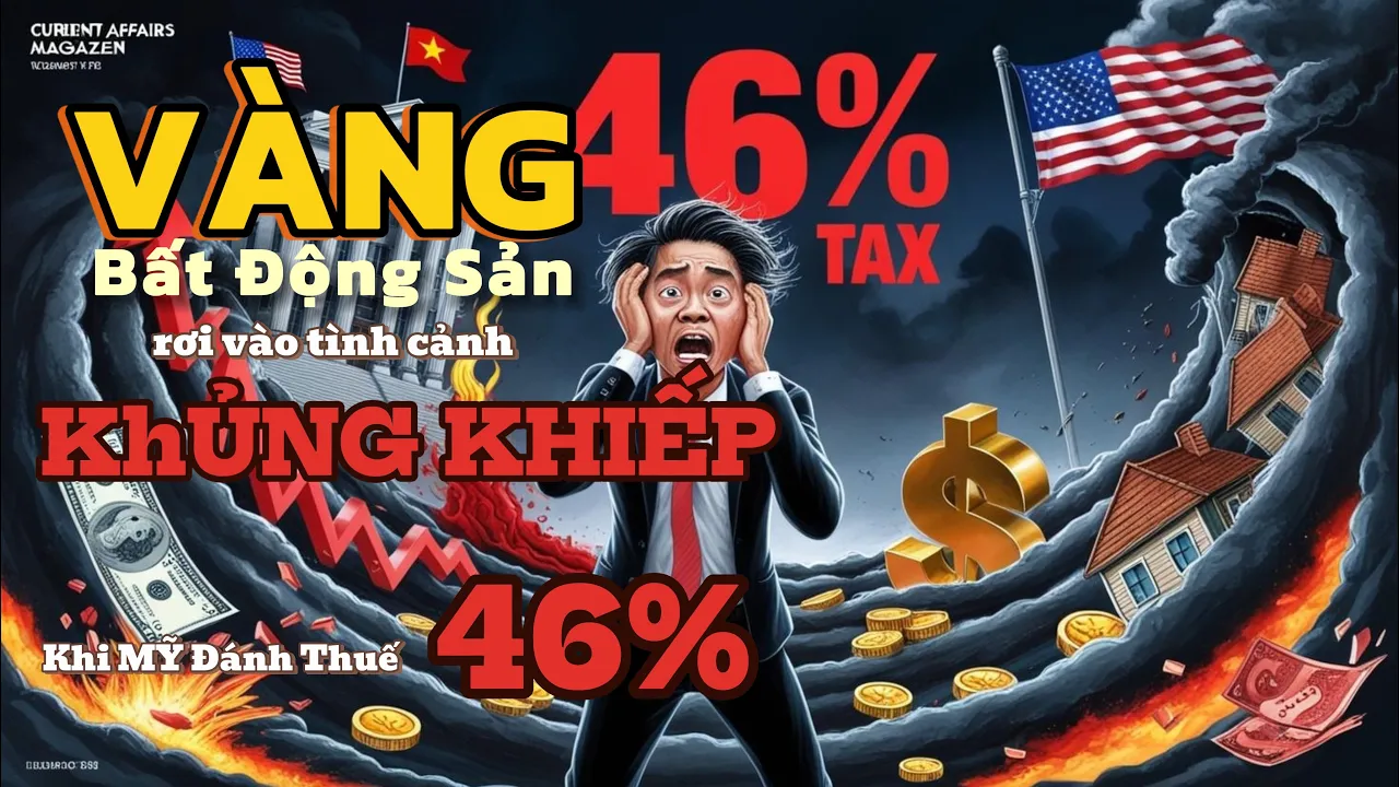 Outline Video Mỹ Ra Đòn Thuế 46%, Vàng Và Bất Động Sản Sắp Sụp Đổ? Ai Không Hành Động Sẽ Mất Sạch!