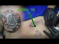Broken clock chest tattoo timelapse