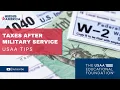 USAA Financial Tip Tax Changes When Leaving the Military Featuring the USAA Educational Foundation