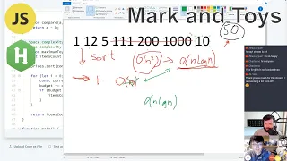 Easy Mark and Toys Hackerrank javascript sorting