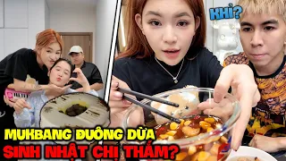 NGÂN HÀ | MUKBANG ĐUÔNG DỪA VÀ TỔ CHỨC SINH NHẬT BẤT NGỜ CHO CHỊ THẮM !