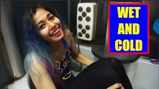 this challenge got her wet and cold