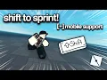 SHIFT TO SPRINT TUTORIAL MOBILE SUPPORT Roblox Studio Tutorial