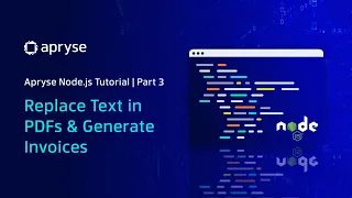 Apryse Node js Tutorial Part 3 Replace Text in PDFs Generate Invoices