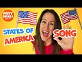 Fifty States Song Alphabetical Order Fifty States of America Map Patriotic Song
