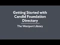 Getting Started with Candid Foundation Directory