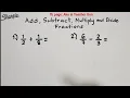 Addition Subtraction Multiplication and Division of Fractions - Basic Fraction Review