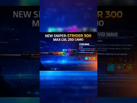 Nova camuflagem Strider 300 Sniper nível 250 #shorts