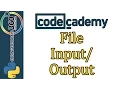 Learn Python with CodeCademy File