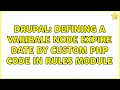 Drupal Defining a varibale Node Expire date by custom PHP code in Rules module