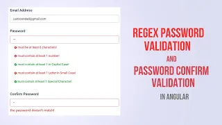 Password confirm validation strength validation special characters regex validation in angular