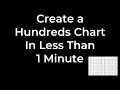 How to Create a Hundreds Chart in Less than 60 Seconds