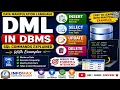 DML Commands in DBMS INSERT UPDATE DELETE SELECT Explained with Examples SQL Tutorial