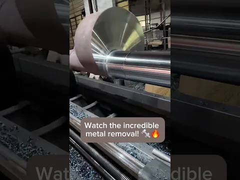 MASSIVE STEEL shaft machining is absolutely insane! ⚙️😱#tech #engineering #industrial #manufacturing