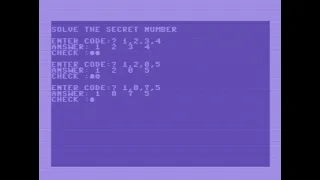 Commodore 64 Basic code miniature - Mastermind game in Basic