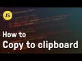 Copy to clipboard with Javascript