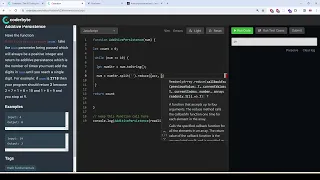 Coderbyte Additive Persistence Easy Solution with JavaScript