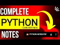 COMPLETE PYTHON NOTES BY CODE WITH HARRY