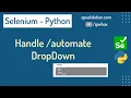 Automate dropdown or select element using Selenium python library