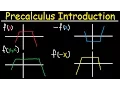 Precalculus Introduction Basic Overview Graphing Parent Functions Transformations Domain Range
