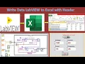How to write data from LabVIEW to excel file