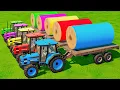 Download Lagu KING OF TRACTORS! SMALL SAME GOLD TRACTORS TRANSPORT GIANT PALM TREE LOG ON FLATBED TRAILER - FS22