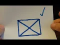 How to draw a x in a square without lifting pencil - puzzle solution