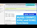 MySQL Count Avg and Sum Aggregate Functions - MySQL Tutorials Letsfindcourse