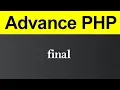 final Method and final Class in PHP Hindi