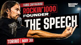 Fabio's Speech at Rockin'1000 Torino at Allianz Stadium | May 30, 2026