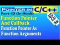 Function pointer and callback or function pointer as function argument in part-19