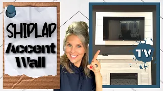 DIY Framed Shiplap around TV What to do with Leftover Shiplap