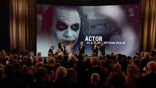 Heath Ledger Wins Best Supporting Actor for the Joker in The Dark Knight 81st Oscars 2009