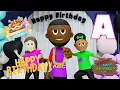 Happy Birthday Song (ABC Birthday Dance) | Nursery Rhymes + Kids Songs @whatsthatrhyme