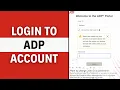 ADP Employee Login How to Login to ADP Employee Account