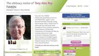 The Old Chron - Tony Tween Obituary Notice RIP