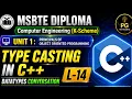OOP C Lecture 14 Type Casting in C Implicit Explicit Data Type Conversion MSBTE