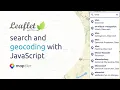 Leaflet tutorial 7 add geocoding search 2023 tutorial step by step