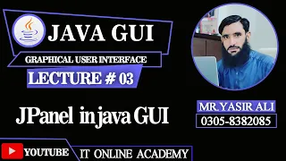 3 java Swing JPanel in Java GUI in Pashto Urdu