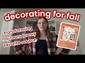 decorating my room for fall