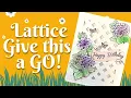 Strip scraps don t stand a chance Lattice front panel card perfect for Mother s Day