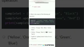 Set Update Method Confusion