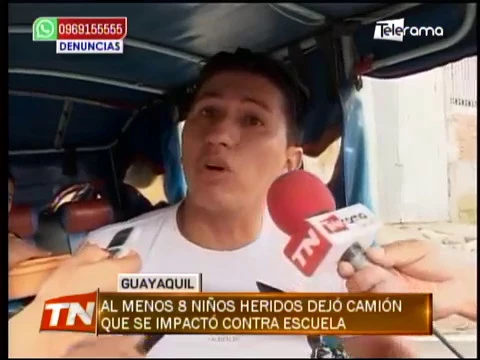 Al menos 8 niños heridos dejó camión que se impactó contra escuela
