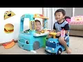 Download Lagu Food Truck Play Kitchen - Cooking and Serving Hot Dogs, Burgers, Pizza, and Pretend Foods