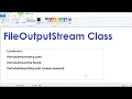 FileOutputStream class in Java