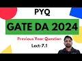 GATE DA 2024 PYQ Lecture 7 1 Python Complete Course Previous year question Puneet Kansal